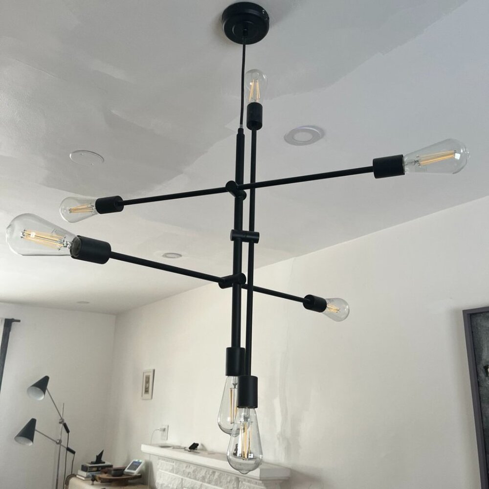 Pendant light 50''  Matte black / ZONE